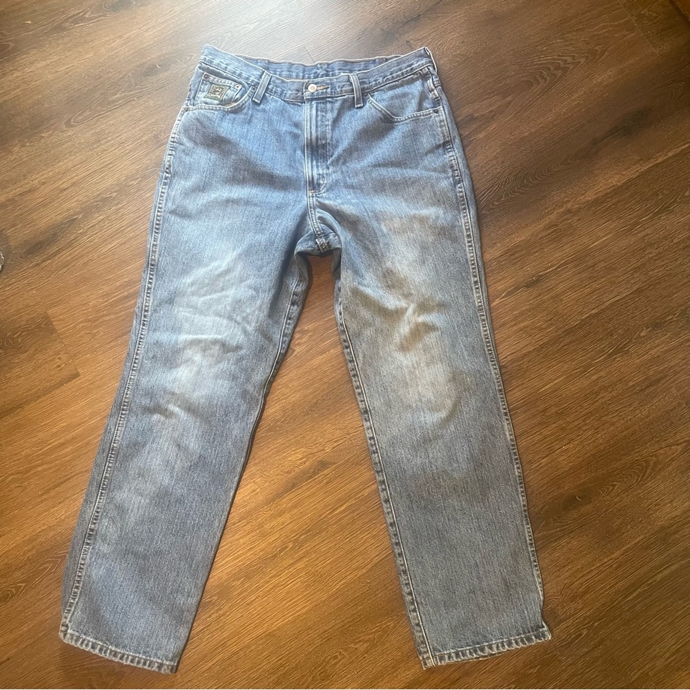 CINCH Green Label Men’s jeans slightly distress faded Size 36/32.